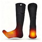 Upgraded Rechargeable Electric Heated Socks,7.4V 2200mAh Battery Powered Cold Weather Heat Socks for Men Women,Outdoor Riding Camping Hiking Motorcycle Skiing Warm Winter Socks L