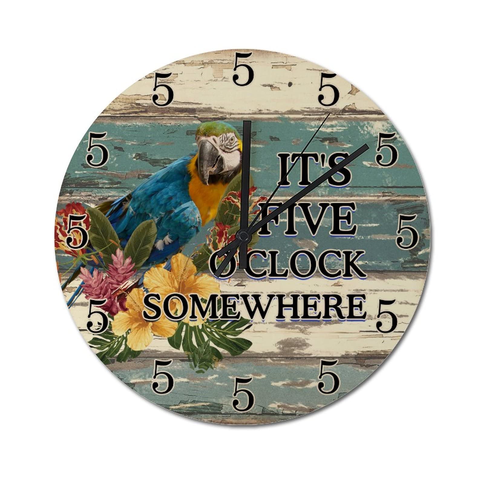 Horloge murale vintage perroquet pour animer vos apéros entre amis