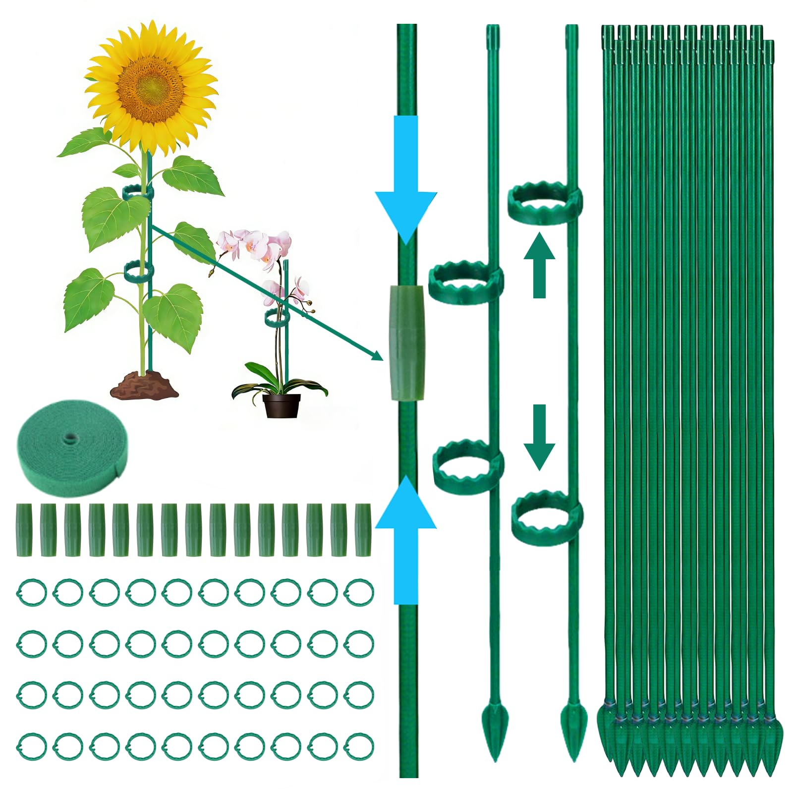 tuteur tomate 115 pièces kit 20 tuteurs