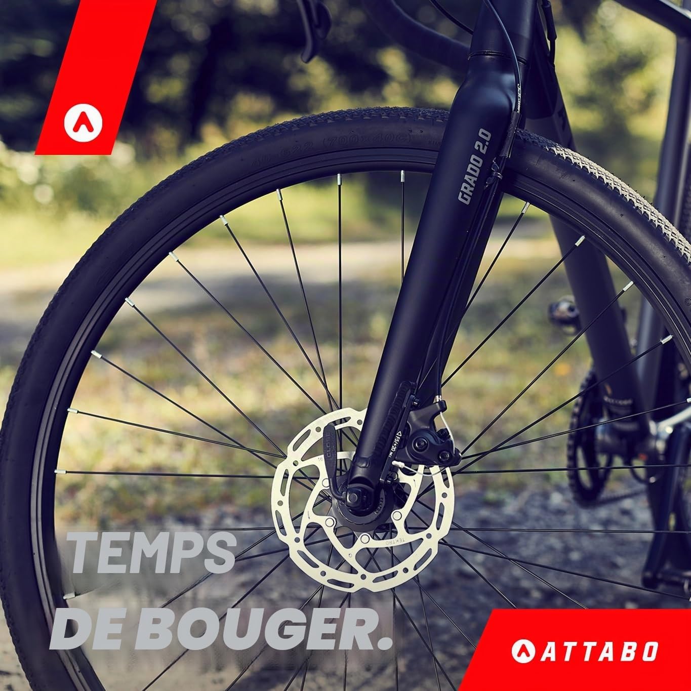 ATTABO Gravel Bike GRADO 2.0 avec Cadre en Aluminium 52-56 cm Guidon Ergonomique Frein à Disque mécanique TEKTRO vélo avec Roues de 28" avec Accessoires Selle réglable 10 Vitesses