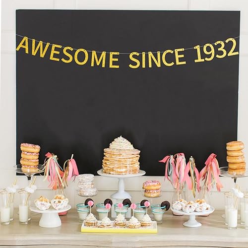 Miniatura 10 de Impresionante cartel pre-encordado con texto en inglés "Happy 37th Birthday", dorado brillante, para decoración de fiesta de cumpleaños de 37,