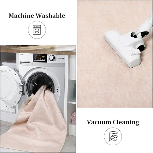 Miniatura 4 de RUGSREAL Alfombra de área sólida de 9 x 12 pies, alfombra grande para interiores, moderna, lavable a máquina, antideslizante, alfombra de pelo bajo