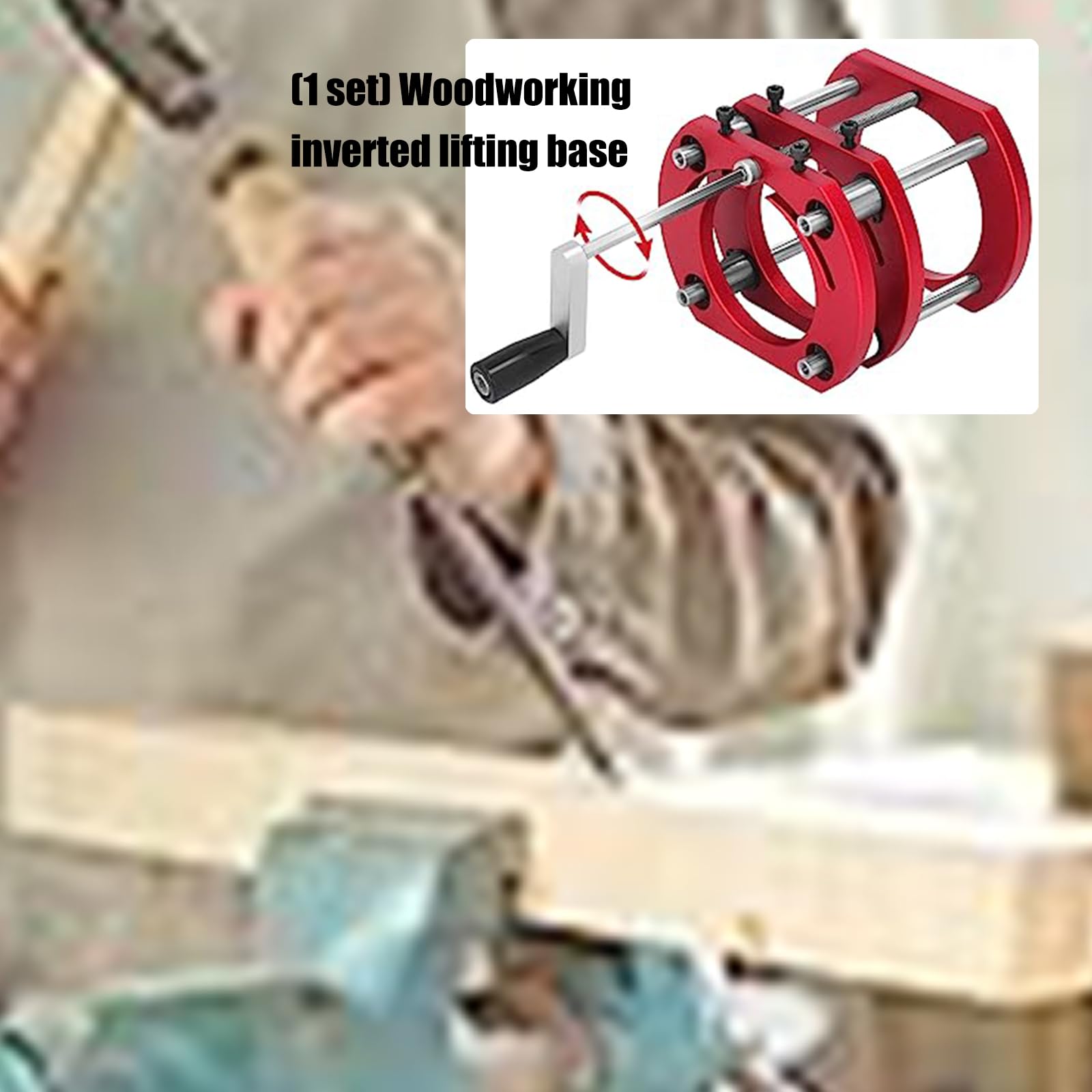 Base da tavolo per router durevole e stabile per utensili per la lavorazione del legno Altezza azionata a manovella Sicuro Quattro Design Lavorazione del legno Router Lift