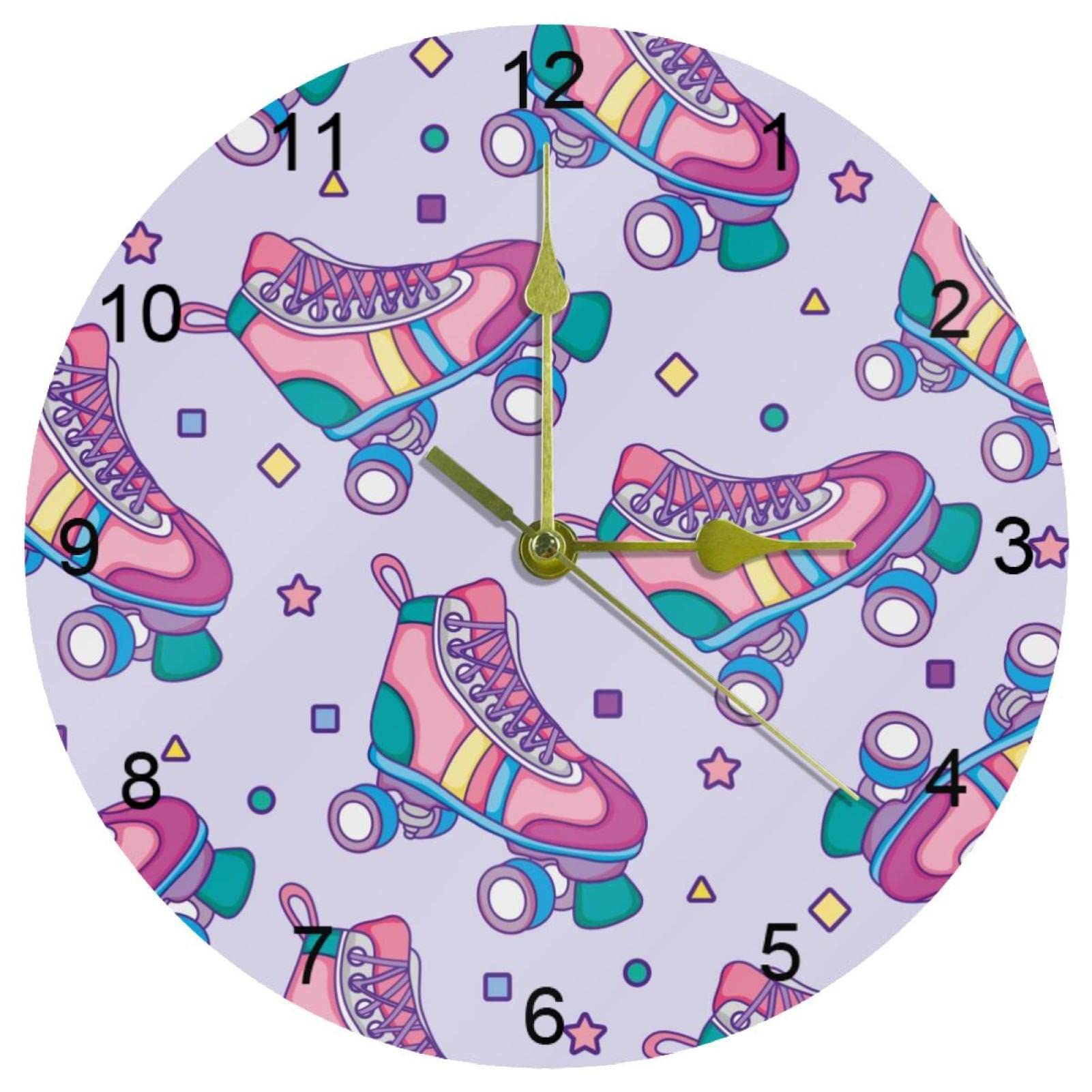 Horloge murale silencieuse pour cuisine et décoration intérieure moderne rose