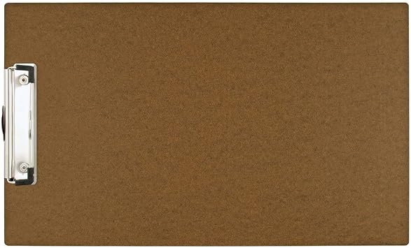 11x17 Clipboard Hardboard Panel Featuring a Low Profile Clip Brown