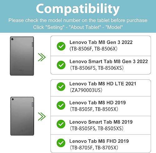 Miniatura 2 de ProCase Funda para niños para Lenovo Tab M8 4 generación 20233 generación 2022HD LTE 2021Tab M8 HDSmart Tab M8Tab M8 FHD 2019, ligera, a prueba