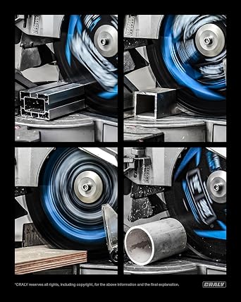CRALY 10 Inch 80 Teeth Aluminum and Non-Ferrous Metal Cutting Circular Saw Blade, 5/8 Inch Arbor, Carbide Tipped, Thin Kerf, Black IceTM, for Medium Aluminum, Plastic, Composite(C1080AL)
