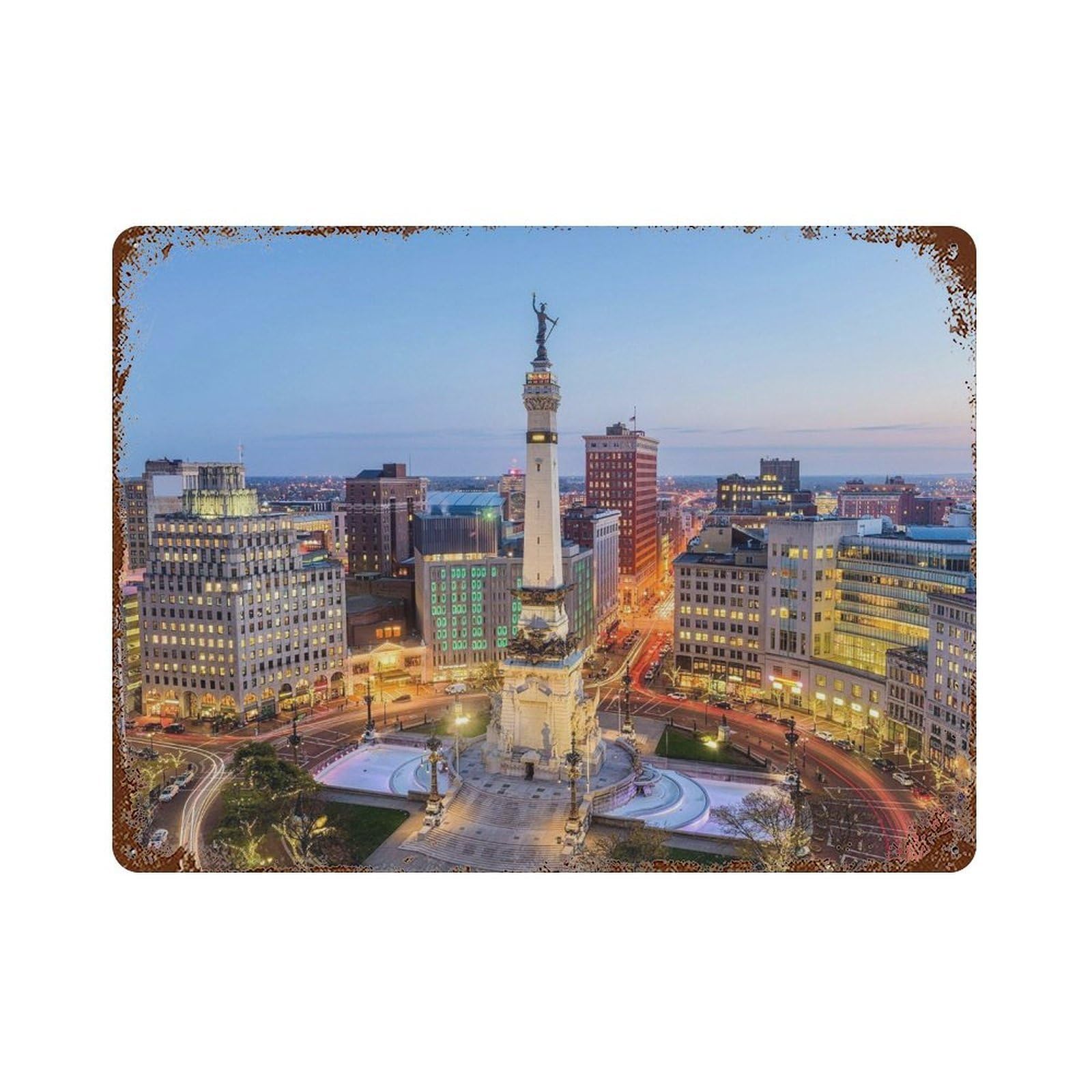 xiaoxiaoshen Real Photo Indianapolis Decor Indiana Wall Decor Art Metal Tin Poster Modern Home Decor Art Home Bar Shop Decorations Vintage Sign 30x40cm