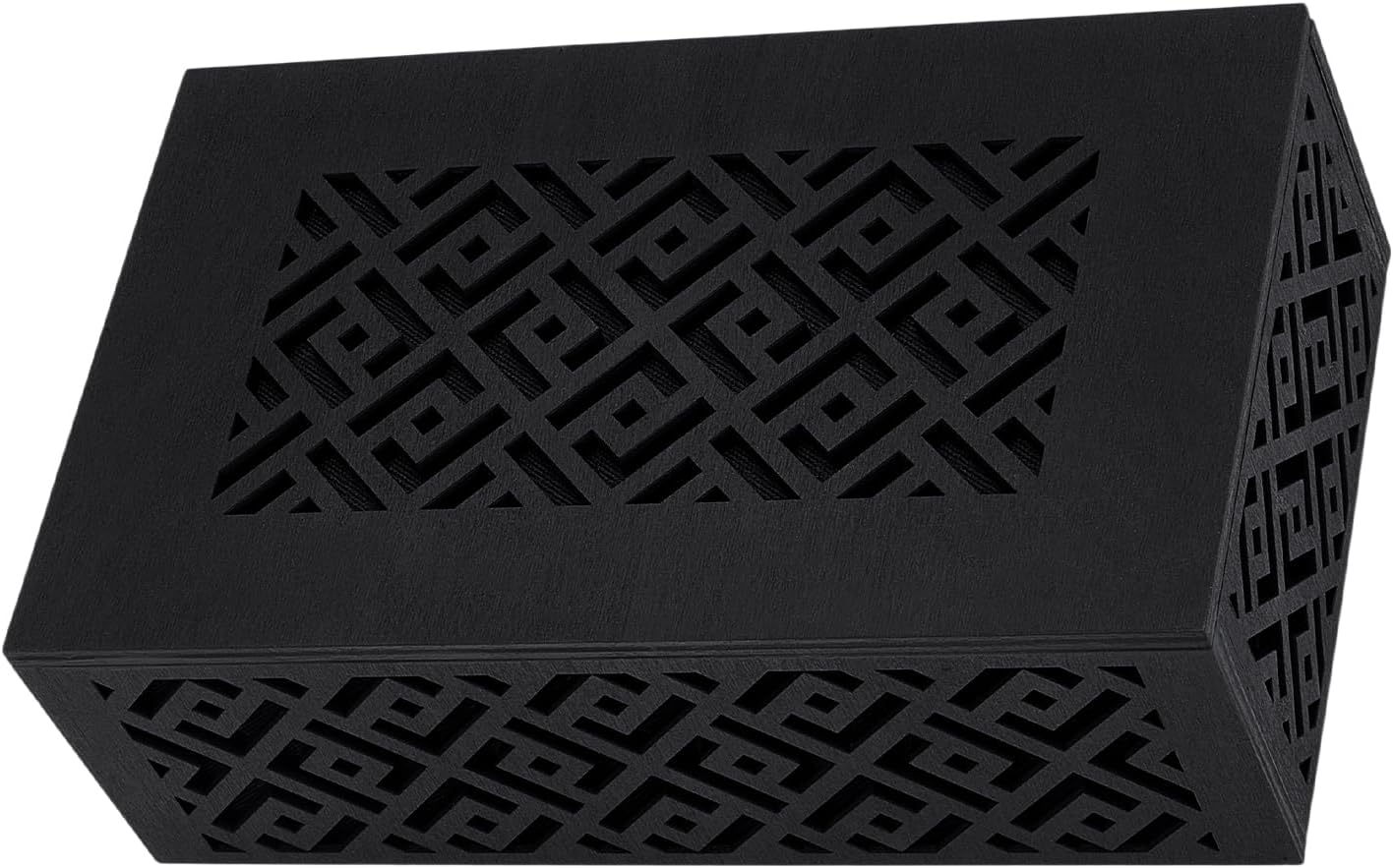Doorbell Chime Cover Box Only, 8.5x4.9x2.7In Wooden Door Bell Chime Box With Screw for Installation, Wall-Mounted Design for Indoor/Outdoor Use, Universal Fit Doorbell Cover for Home Upgrade(Black)