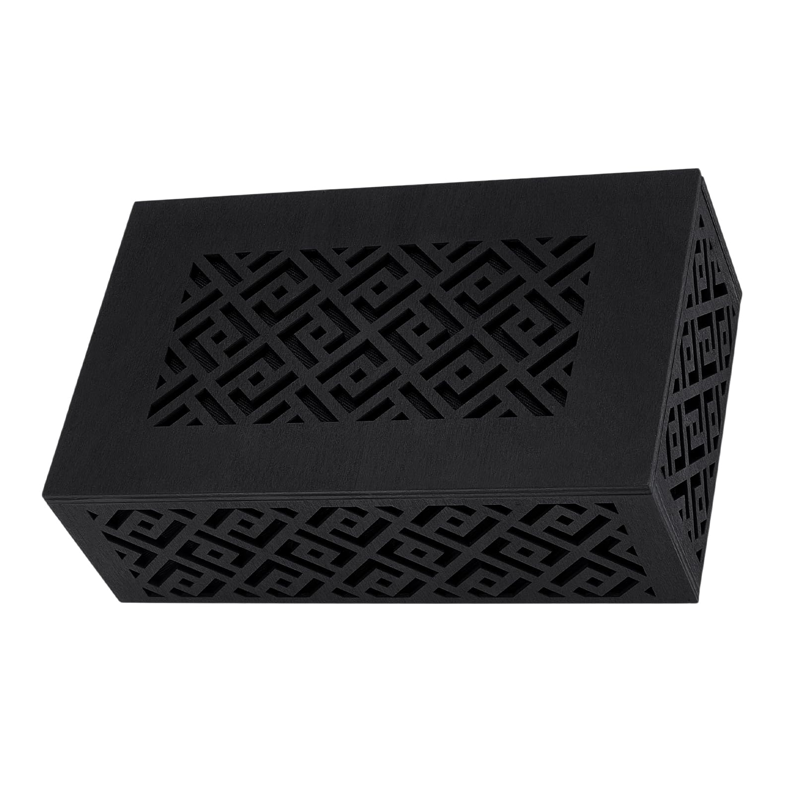 GLASSWINDS Doorbell Chime Cover Box Only, Wooden Door Bell Chime Box With Screws for Installation, Wall-Mounted Design for Indoor/Outdoor Use, Universal Fit Doorbell Cover for Home Upgrades (Black)