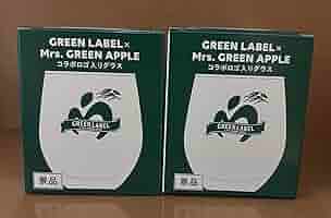 GREEN LABEL×Mrs.GREEN APPLE コラボロゴ入りグラス GREEN LABEL x Mrs. GREEN APPLE コラボグラス - メルカリ