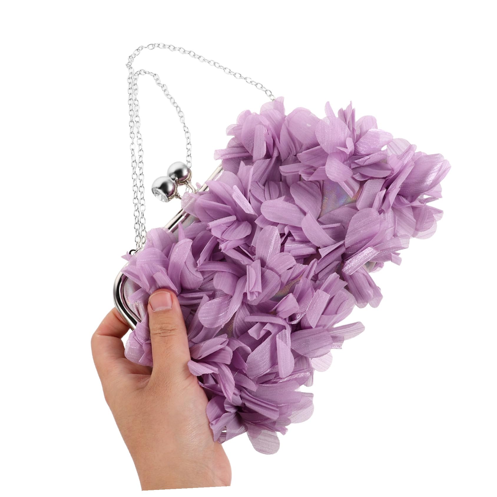 Abaodam Pochette Floreale Donna con Catena, Borsa Leggera in Poliestere