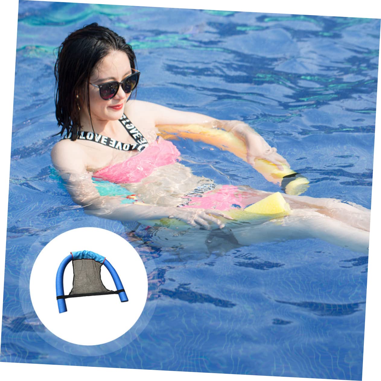 Alasum 5pcs Swimming Chair Net Pocket red Pool Noodles Pool Noodles Bulk Swim Noodles Hammock Recliner Chairs for Adults Pool Floating Chair nets Inflatable Polyester Child Swimming Float