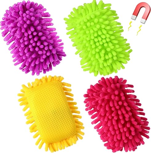 Vista 21 de Epakh 4 borradores magnéticos de borrado en seco, borrador magnético de microfibra lavable para aula, hogar y oficina (gris)