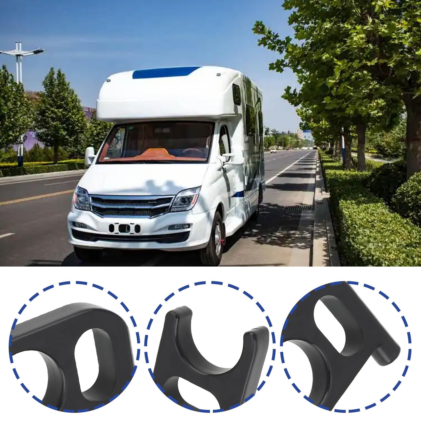 SG Store 2pcs Roof Hatches Fuse Compatible with Dometic MIDI-Heki 40cm x 60cm Burglary Protection Additional 38mm x 35.5mm Fuse Roof Hatches Clip Plastic - Image 3
