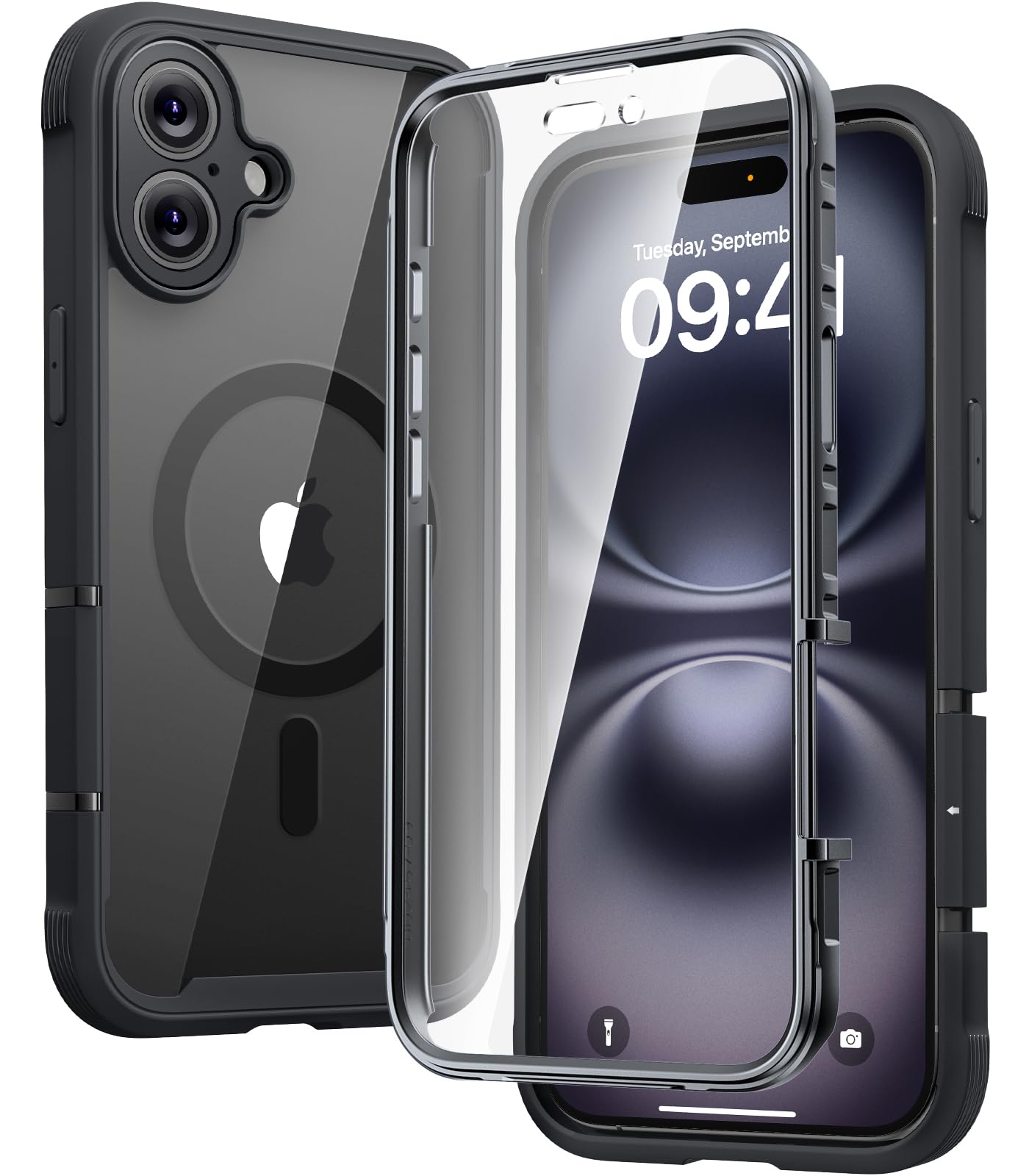 Diaclara Magnetic Designed for iPhone 16 Case, Compatible with MagSafe Built-in Touch Sensitive Anti-Scratch Screen Protector, Upgraded [Full Camera