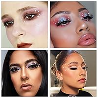 Vista 5 de Diamantes de imitación con parte trasera plana, medias perlas, cuentas para manualidades y piedras gemas, diamantes de imitación de tamaño mixto