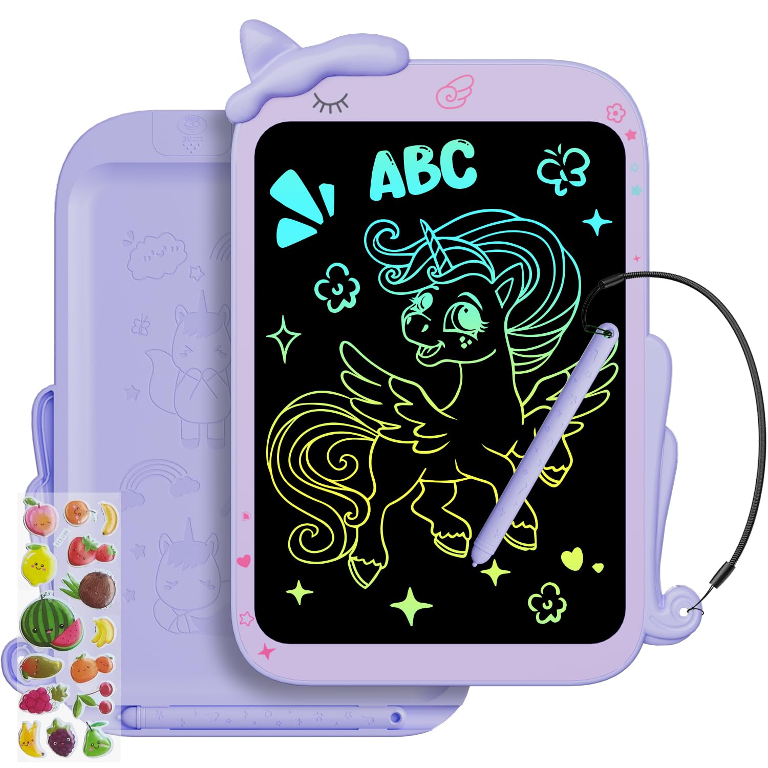 10 Pulgadas Tablet Escritura Pantalla Colorido [2026 Nueva], Electight Pizarra de Escritura LCD con Borrable y Bloqueo Función, Portátil Juguetes Educativo para Hogar, Escuela, Oficina, Aula, Morado - 2