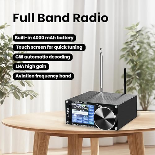 Miniatura 2 de ATS25pro+ Air Radio portátil AM FM, radio WiFi Bluetooth, banda de aire, FM SW SSB MW LW AIR SDR receptor de banda de aviación, radio de onda corta