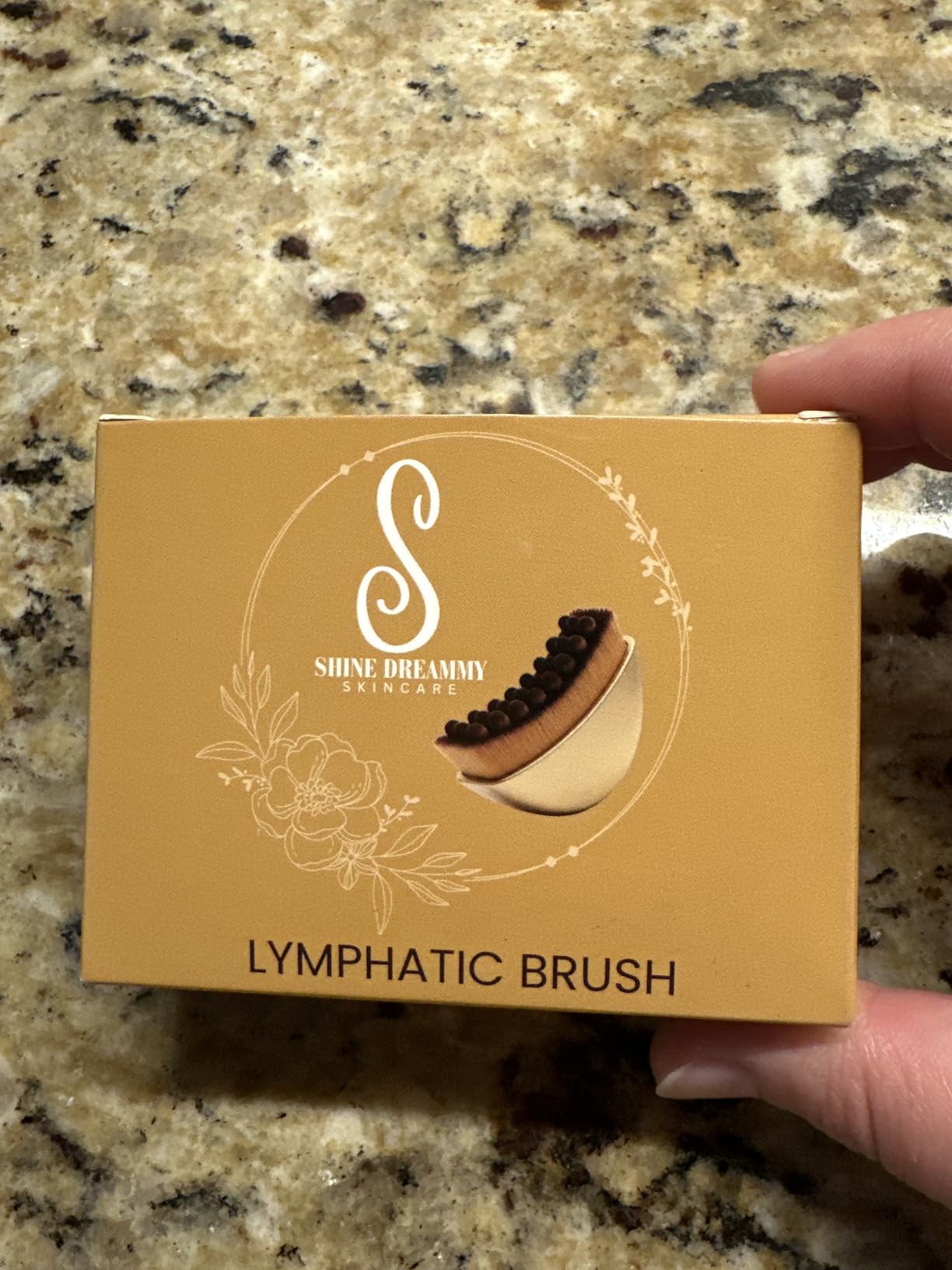 Shine Dreammy Lymphatic Contour Face Brush-Instruction Included-for Facial Sculpting. Anti-Puffiness, Detox & Lift, Improves Skin Glow & Absorption. Guasha Depuff Lift Brush for Face Neck Chin Massage Tool