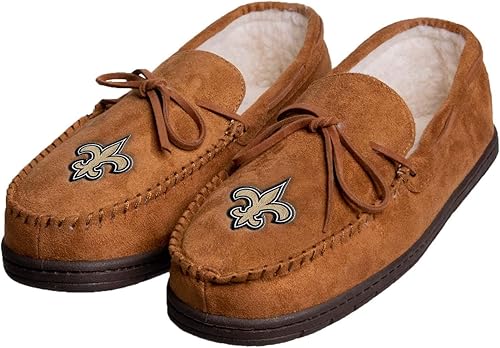 Miniatura 74 de FOCO Mens NFL Team Logo Moccasin Slippers Beige,Color del equipo