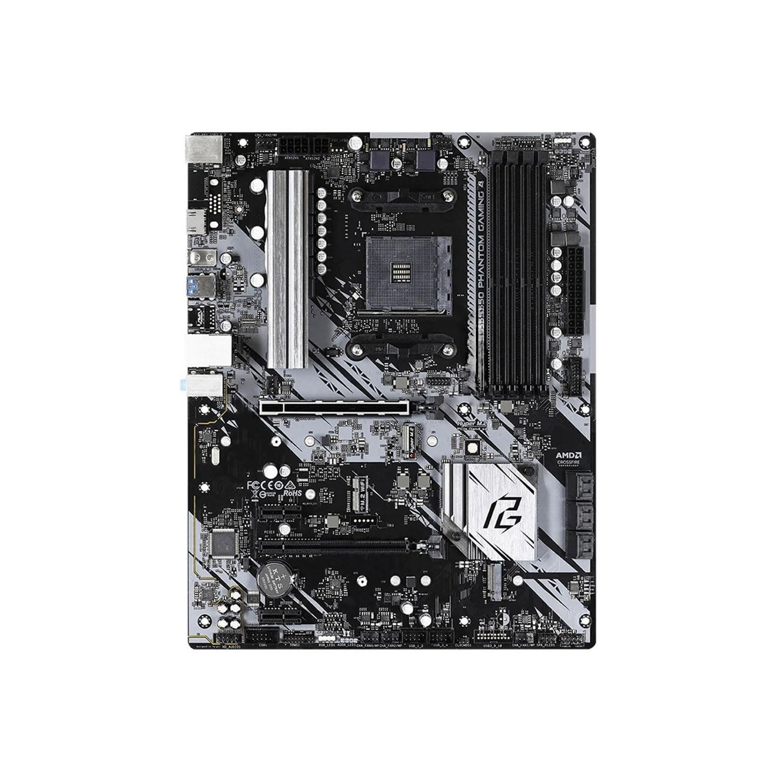 Placa Base Fit For ASRock B550 Phantom Gaming 4 Compatible con procesadores 5600G, 5700X3D y 5800X3D DDR4 a 4533 MHz, 128 GB M.2, B550 PCIe 4.0, ATX y AM4. Placa Bases