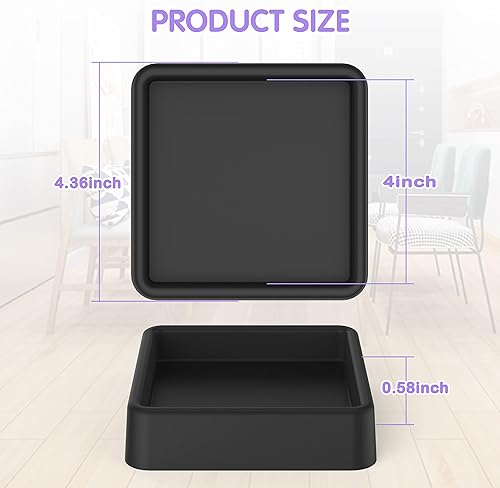 Miniatura 9 de Protectores de suelo rectangulares de 1 x 1.5 pulgadas para patas de silla, almohadillas antideslizantes para muebles, suelos de madera dura,