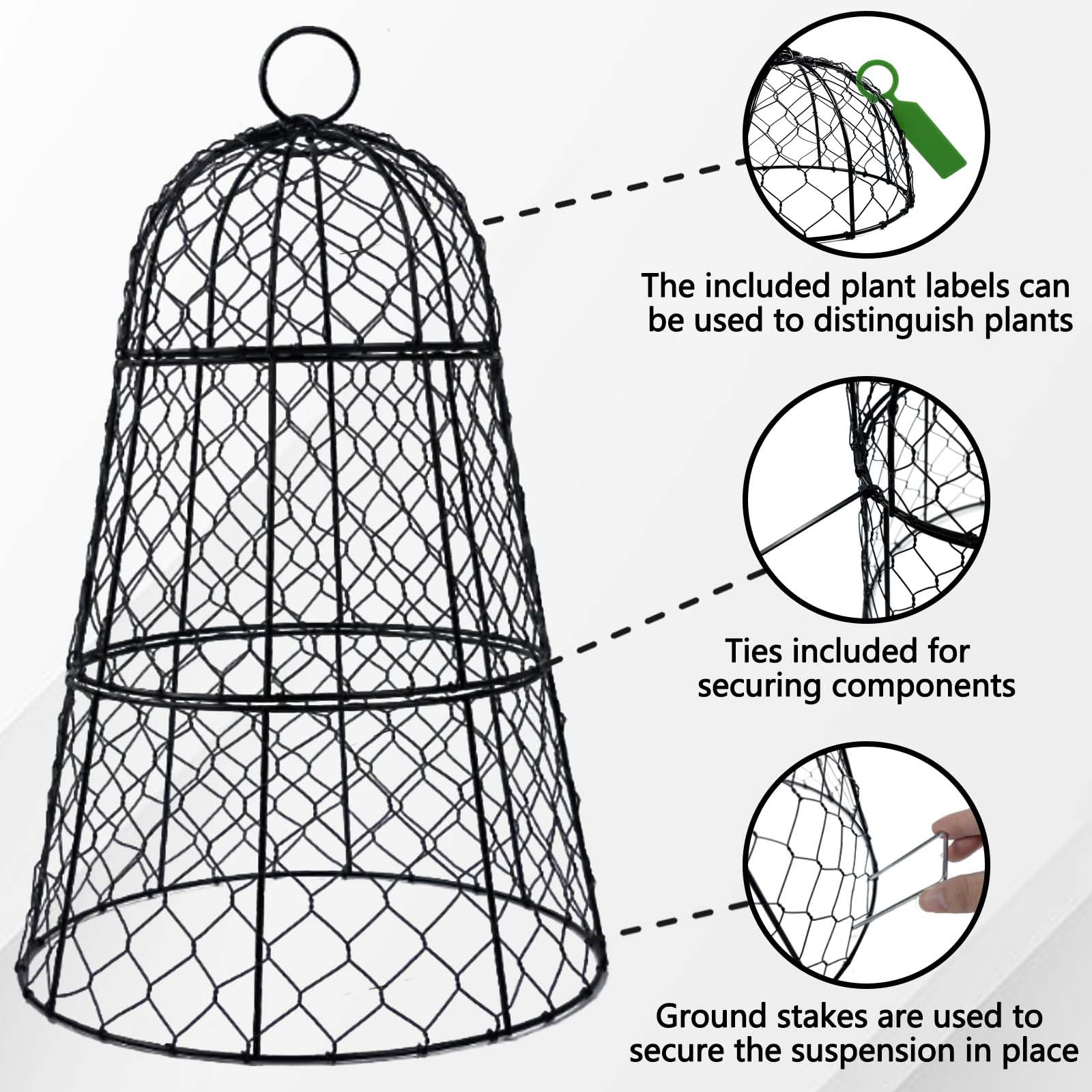 Lot de 6 cloches de jardin pour plantes 45 x 29 x 29 cm