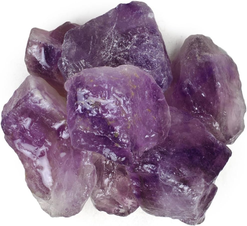 Hypnotic Gems Materials: 1/2 lb Amethyst Stones A Grade Large Chunk from Brazil - Raw Natural Rough Crystals for Cabbing, Tumbling, Lapidary, Polishing, Wire Wrapping, Wicca & Reiki Crystal Healing