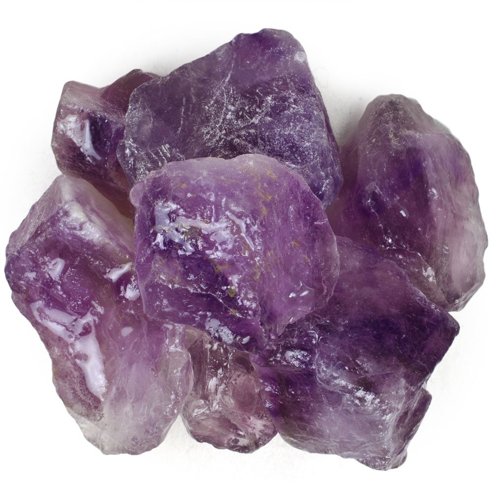 Hypnotic Gems Materials: 1/2 lb Amethyst Stones A Grade Large Chunk from Brazil - Raw Natural Rough Crystals for Cabbing, Tumbling, Lapidary, Polishing, Wire Wrapping, Wicca & Reiki Crystal Healing