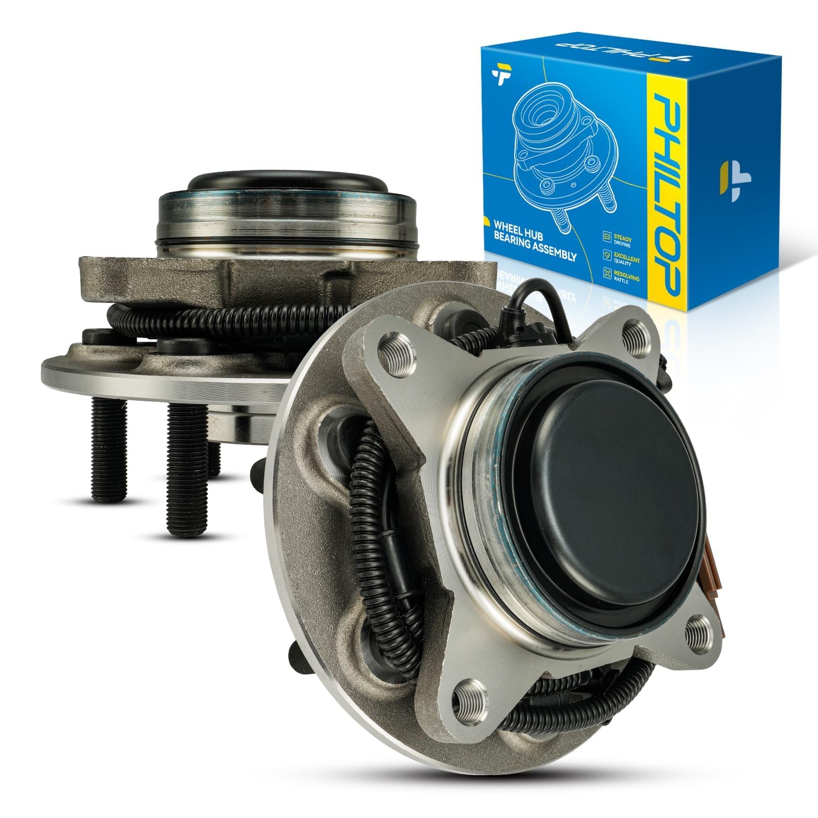 PHILTOP 515176 RWD Front Wheel Bearing Hub Assembly for F-150, Expedition