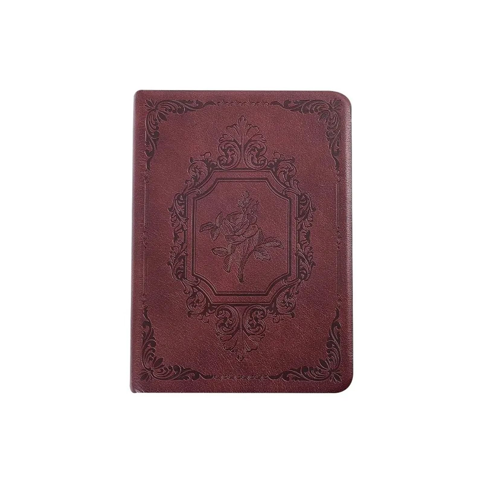 Inspirierendes Notizbuch 2 Stück 144 Blatt A6 Vintage PU Leder Tagebuch Buch Tragbares liniertes dickes Papier Notizbuch Schreiben Tagebuch Monatsplan Wochenplaner(Lonza Gem)