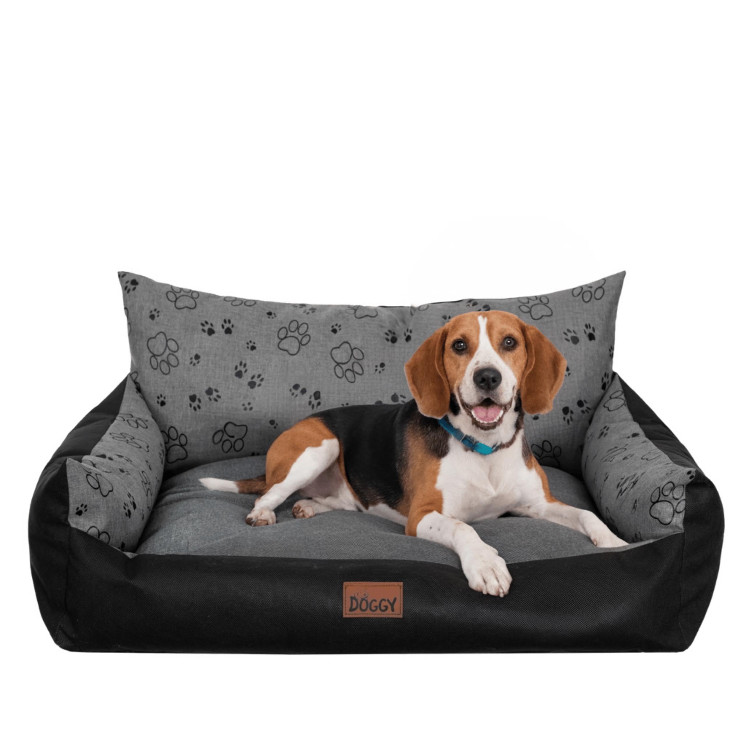Lit Chiens Grande Taille Imperméable - Couverture Canapé, Lit Chiens Taille Moyenne - Joker - Coussin Chien Oeko-Tex Dog Bed 82x63 cm Graphite 3D XL