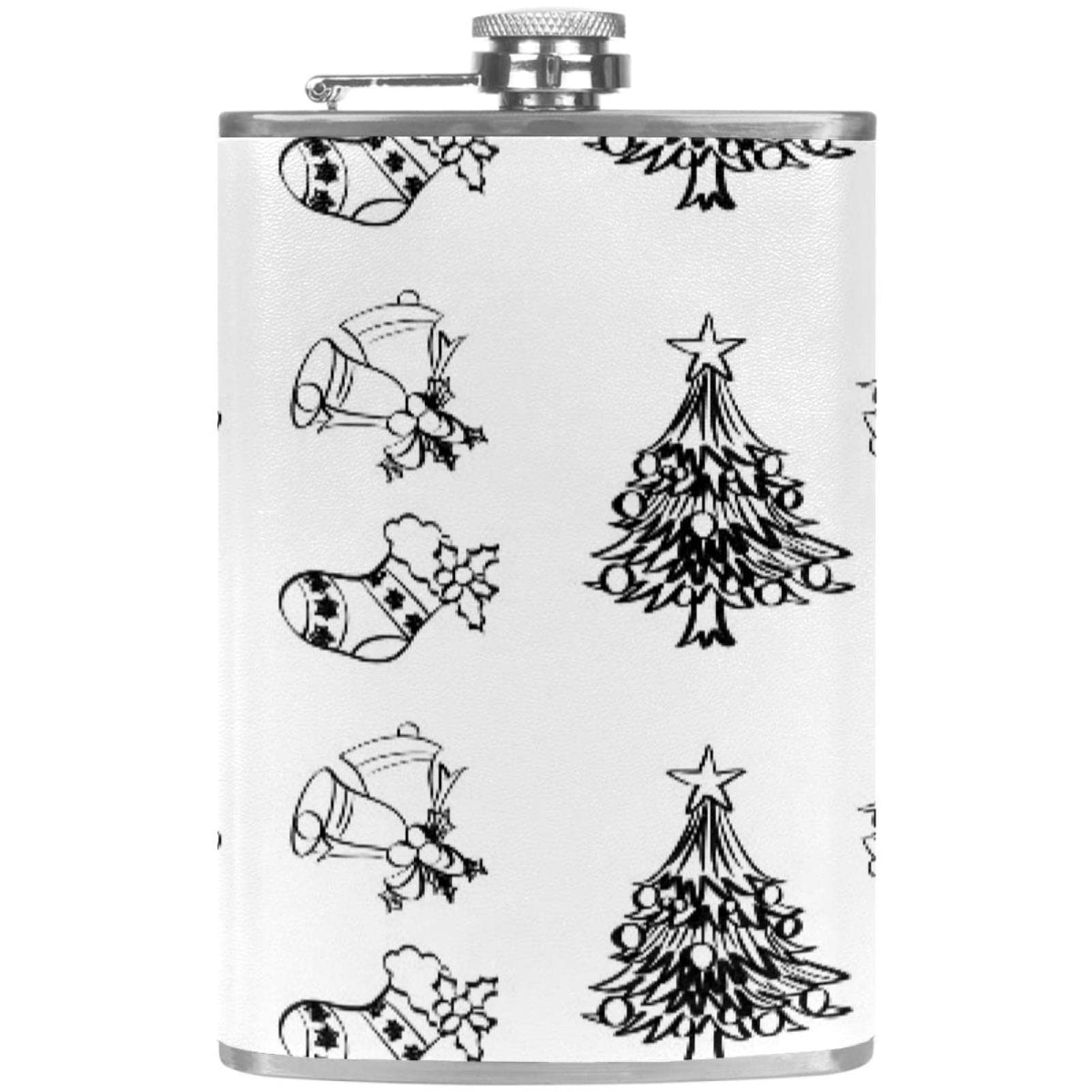 Flasque en acier inoxydable de Noël avec entonnoir étanche pour liqueur