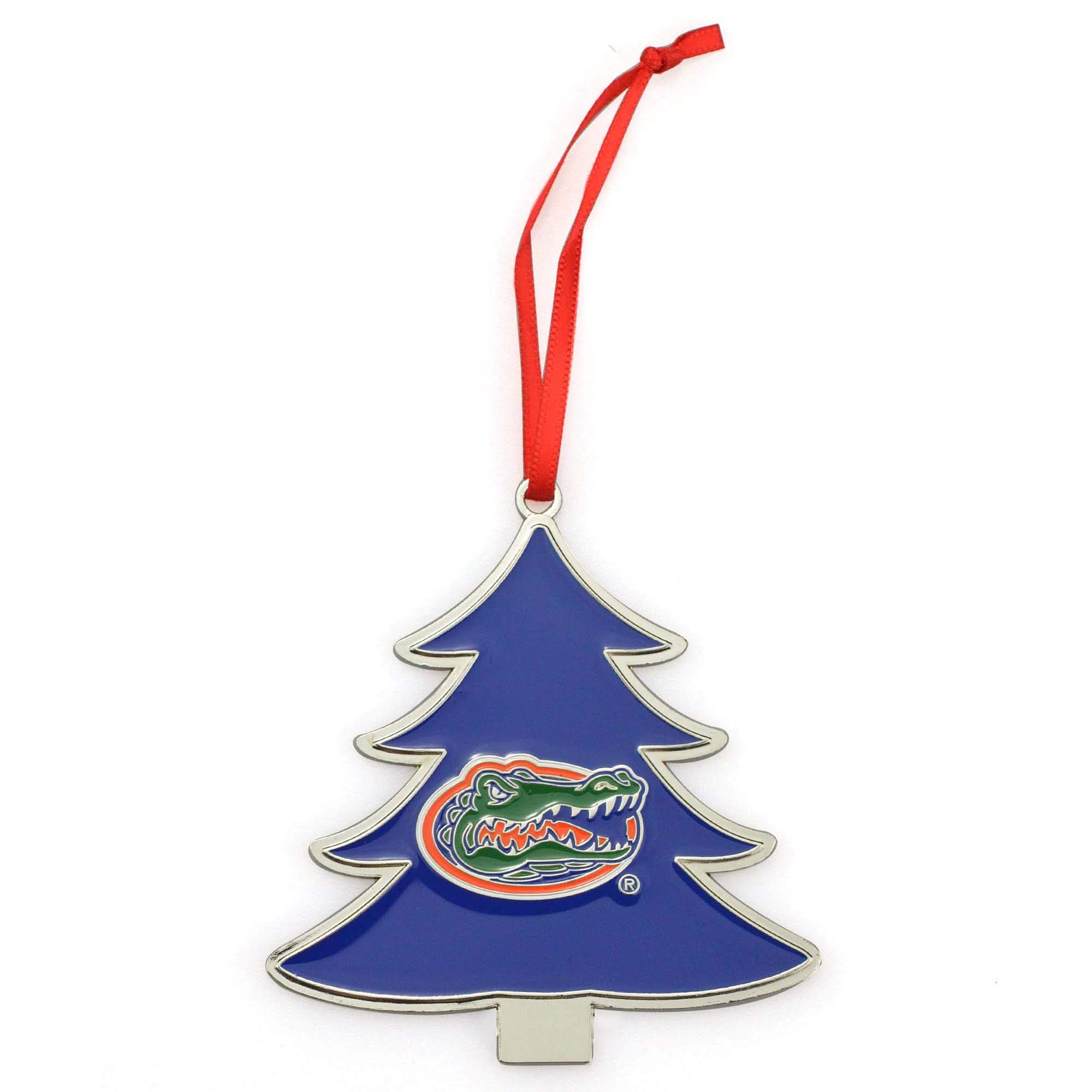 Adorno de Navidad Florida Gators de metal resistente con elegante acabado para colgar en el árbol