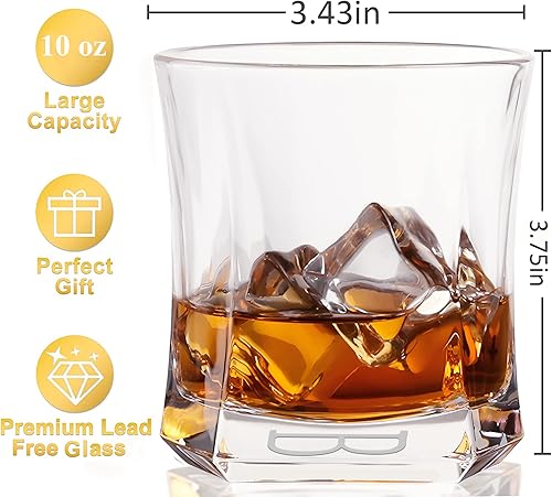 Miniatura 2 de Vasos de whisky personalizados 10 onzas con monograma grabado letras antiguas regalos con monograma para hombres vasos de bourbon personalizados