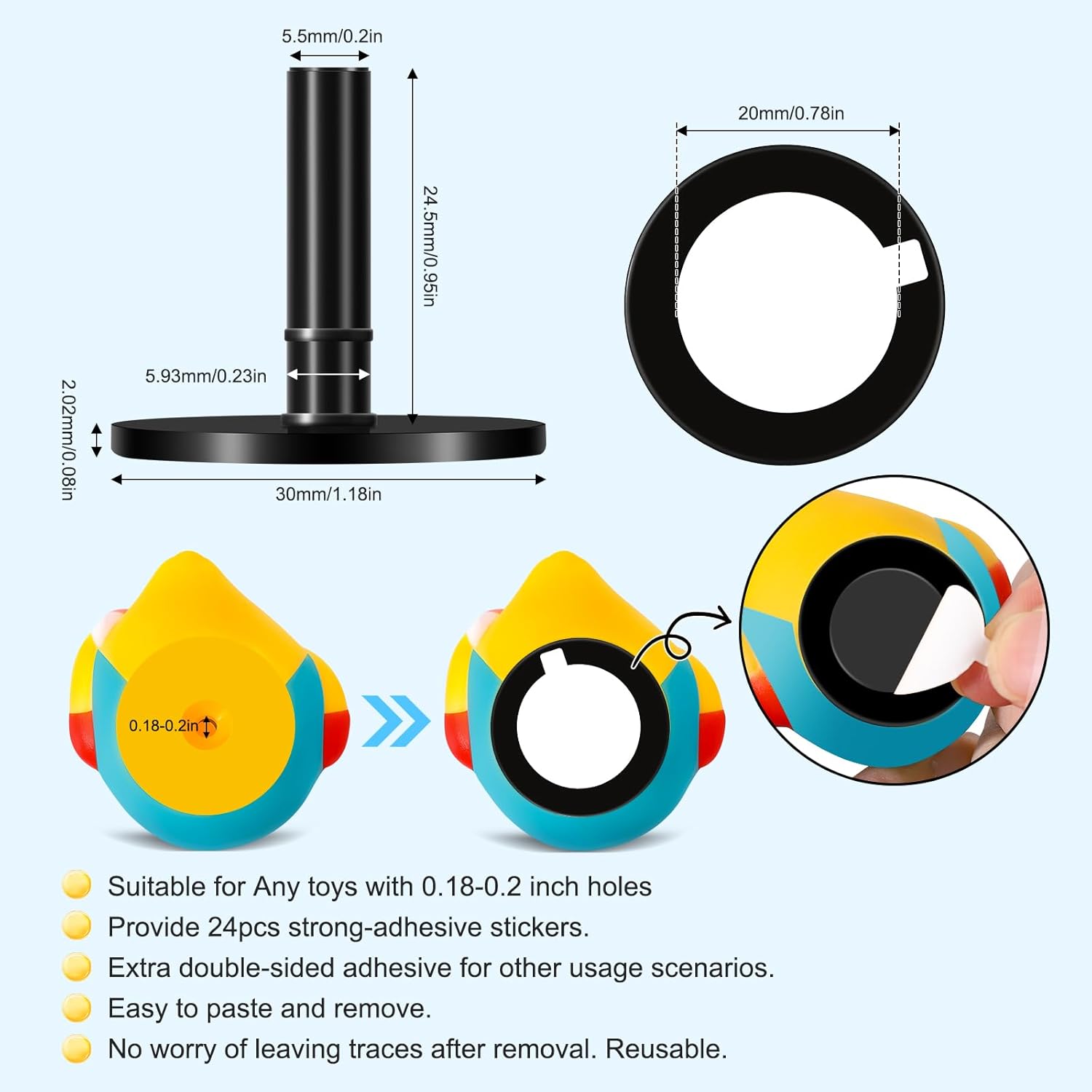 40 Pcs Duck Holder, Rubber Duck Plug Holders for Car Dash, Rubber Duck Mounts for Car Dashboard, Car Accessories for Duck, Gift for Off-Road Vehicle Lover, Birthday Gifts thumbnail