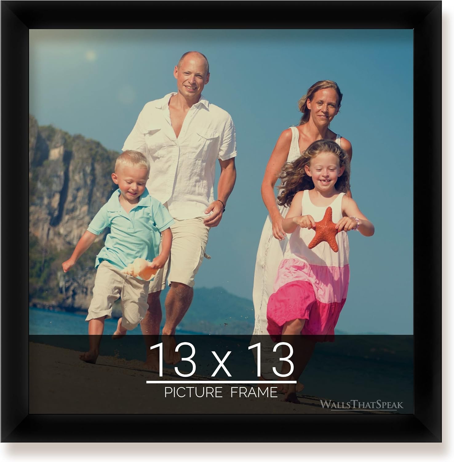 wallsthatspeak 13x13 Black Picture Frame for Puzzles Posters Photos or Artwork