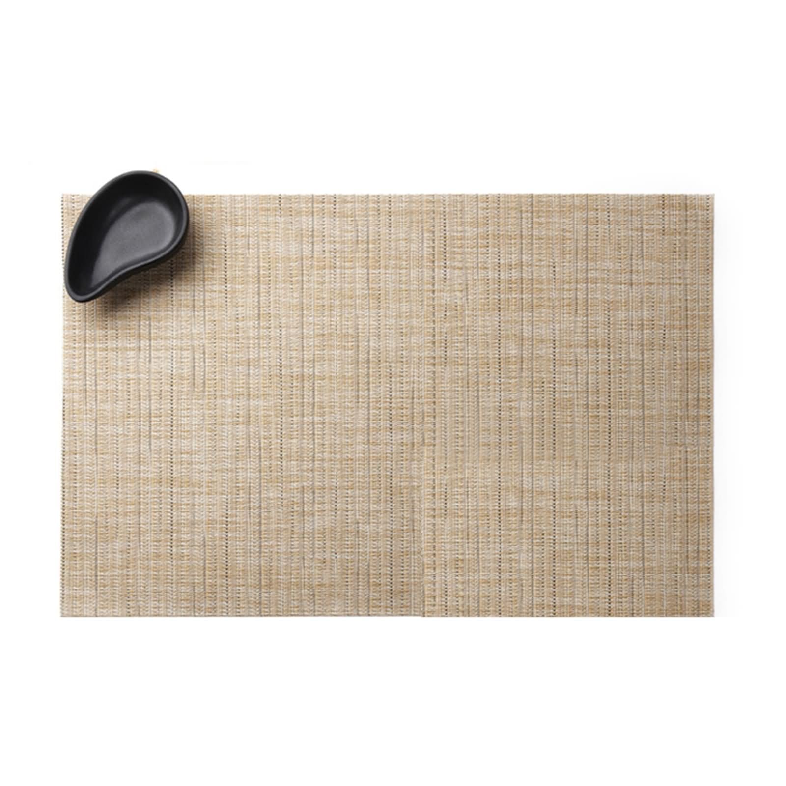 4 Stück Platzset Abwaschbar Modern, 30 x 45 cm Gelb Beige Rechteck Tisch Platzset Waschbar 70% Vinyl+30% Polyester, Einfarbig mit Rechteck