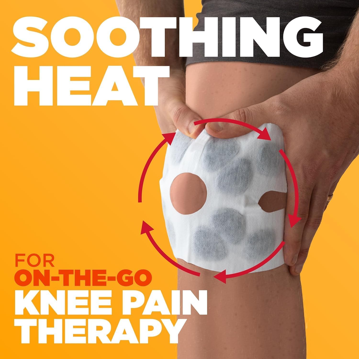 ThermaCare Knee HeatWraps - Targeted Knee Pain Relief with 8-Hour Therapeutic Heat - Flexible, Discreet, Drug-Free Portable Heat Therapy (6-Count)