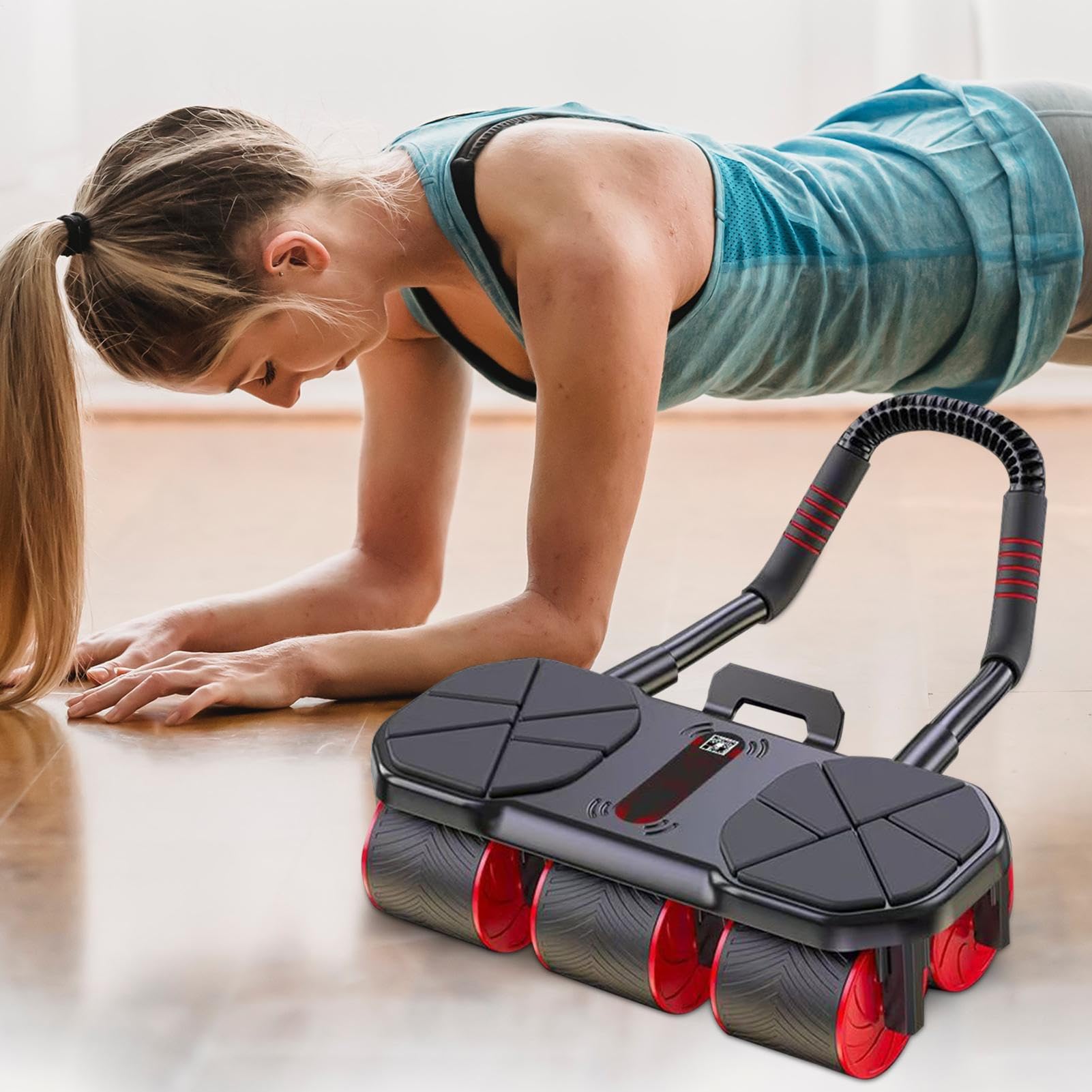 Koło mięśni brzucha - trening wałka brzucha automatyczne odbicie - trening siłowy cichy sprzęt dla entuzjastów sportu mężczyzn dorosłych nastolatków sportowców