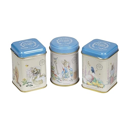 Miniatura 4 de Peter Rabbit - 3 mini latas de té con té inglés de hojas sueltas, regalo de Beatrix Potter, juego de cesta pequeño