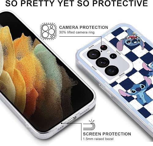 Miniatura 4 de Paquete de 2 bonitas fundas de teléfono de dibujos animados para Samsung Galaxy S22 Ultra 5G de 6.8 pulgadas, fundas de personajes de anime Kawaii