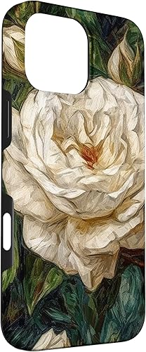 Vista 48 de Funda para iPhone 13 Van Gogh Art White Flower White Roses