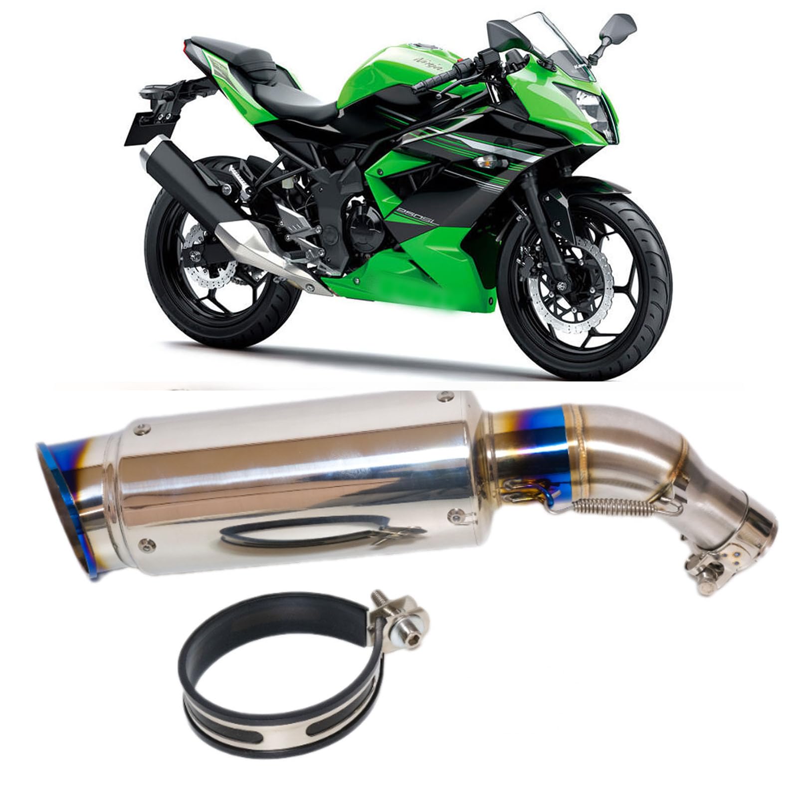 カワサキ ニンジャZ250 250r 250SL マフラー ☆Ninja250 Ninja250R ニンジャ250 Z250 純正エキパイ用