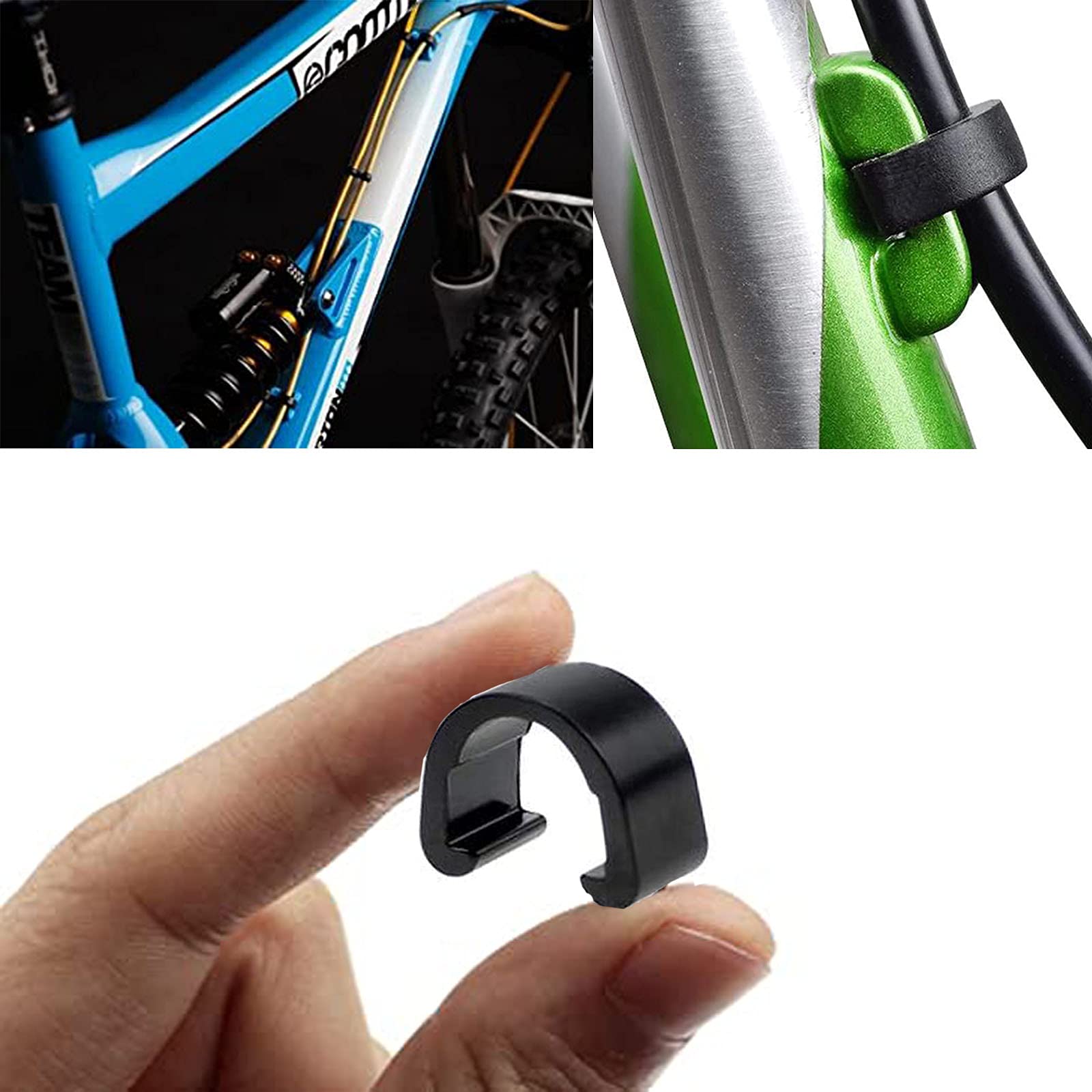 Produktbild von Fahrradkabelklemmen - ABS C Clips Set, Bremsleitungshalter