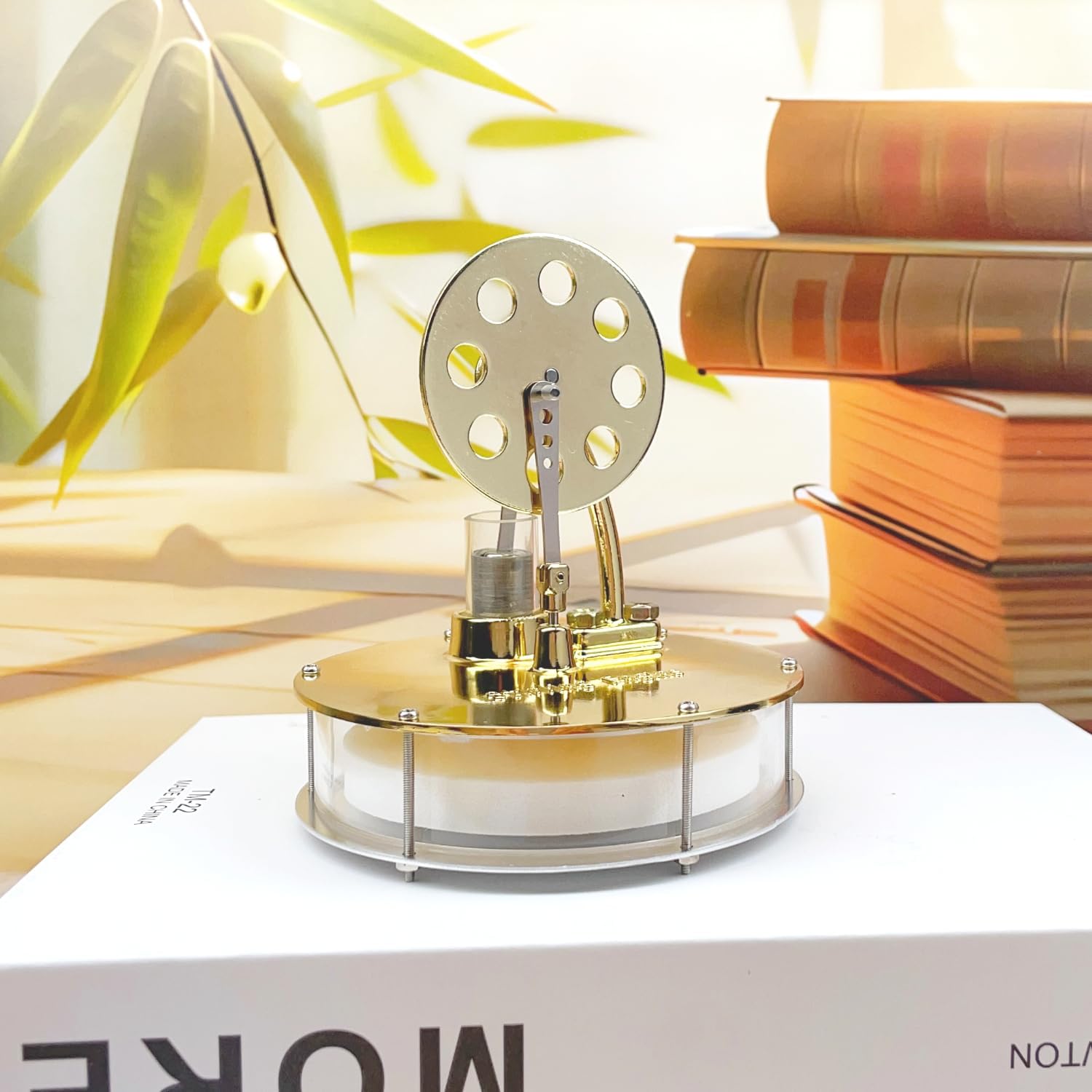 MagicTech Low Temperature Stirling Engine Model Steam Heat Low Noise Education Gift Experiment JY28