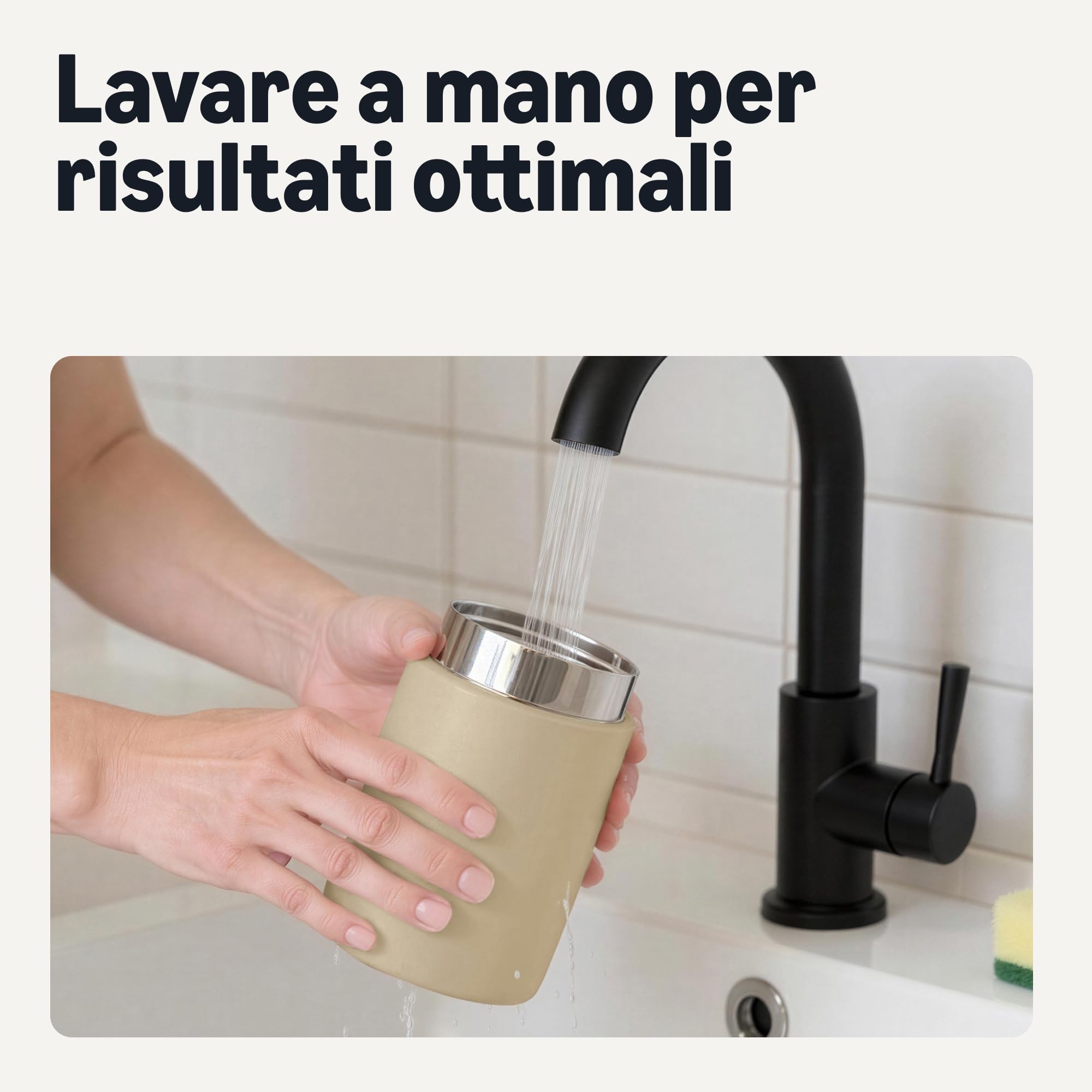 Amazon Basics - Thermos in Acciaio Inox per Mantenere gli Alimenti al Caldo e al Freddo, a Tenuta Stagna, 473 mL, Grigio Lino