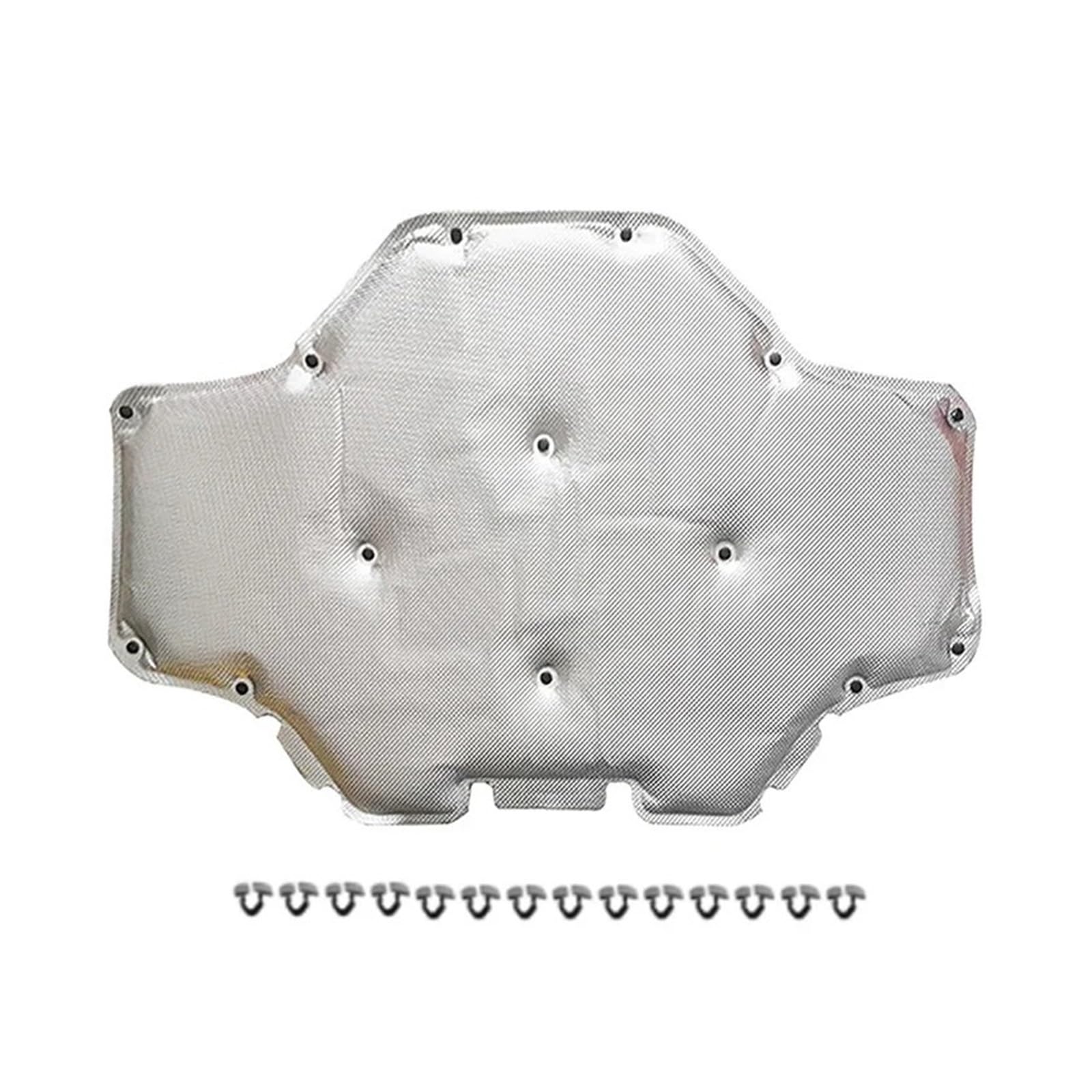 Lycheu Silver Front Hood Engine Firewall Car Engine Soundproof Cotton For X3 G01 For X4 G02 2018 2019 2020 Car Accessories Front Engine Soundproof Hood With Buckle