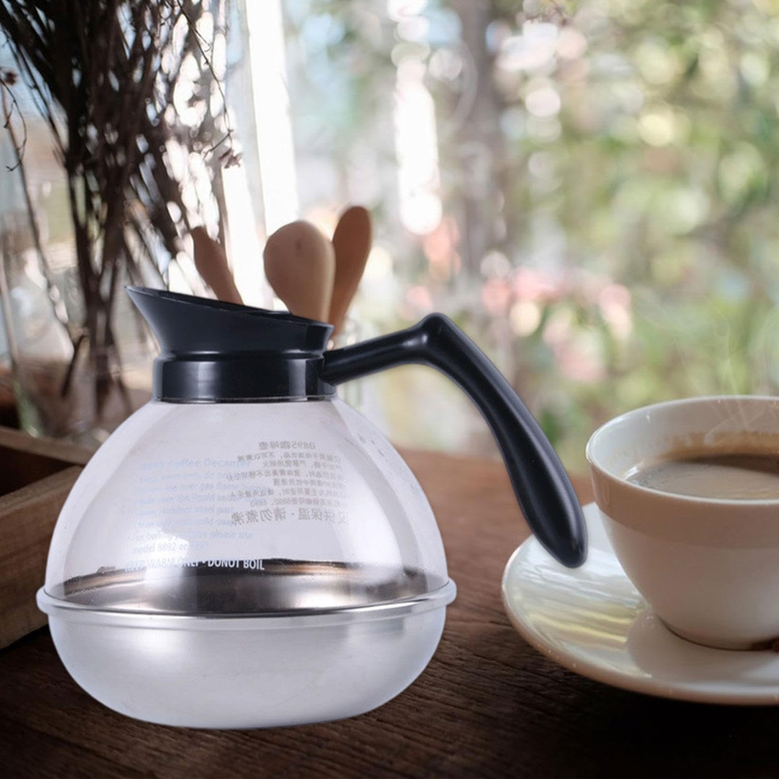 Sharplace Kaffeekanne, Karaffe, Wasserkocher, Kaffeezubehör, Teil, Wiederverwendbare Teekanne, 1,8 l, Karaffe für Küche, Büro, Camping, Café, Kaffee, Brüher